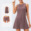 Robe de tennis sans manches pour femmes avec shorts