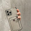Transparent Card Slot Holder Case for iPhone Models
