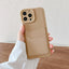 Funda de Cartera de Silicona Cuadrada de Cuero de Lujo para iPhone