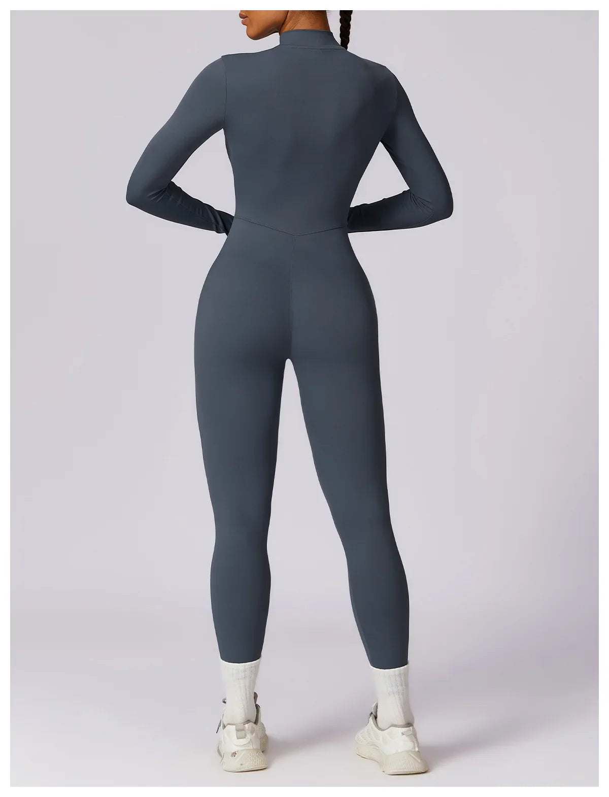 Premium Long Sleeved Yoga Jumpsuit with Zipper