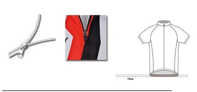 Jersey de Ciclismo Clásico Negro para Hombre - Camiseta de Manga Corta