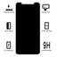 Protecteurs d'écran en verre trempé anti-espion 3PCS pour iPhone