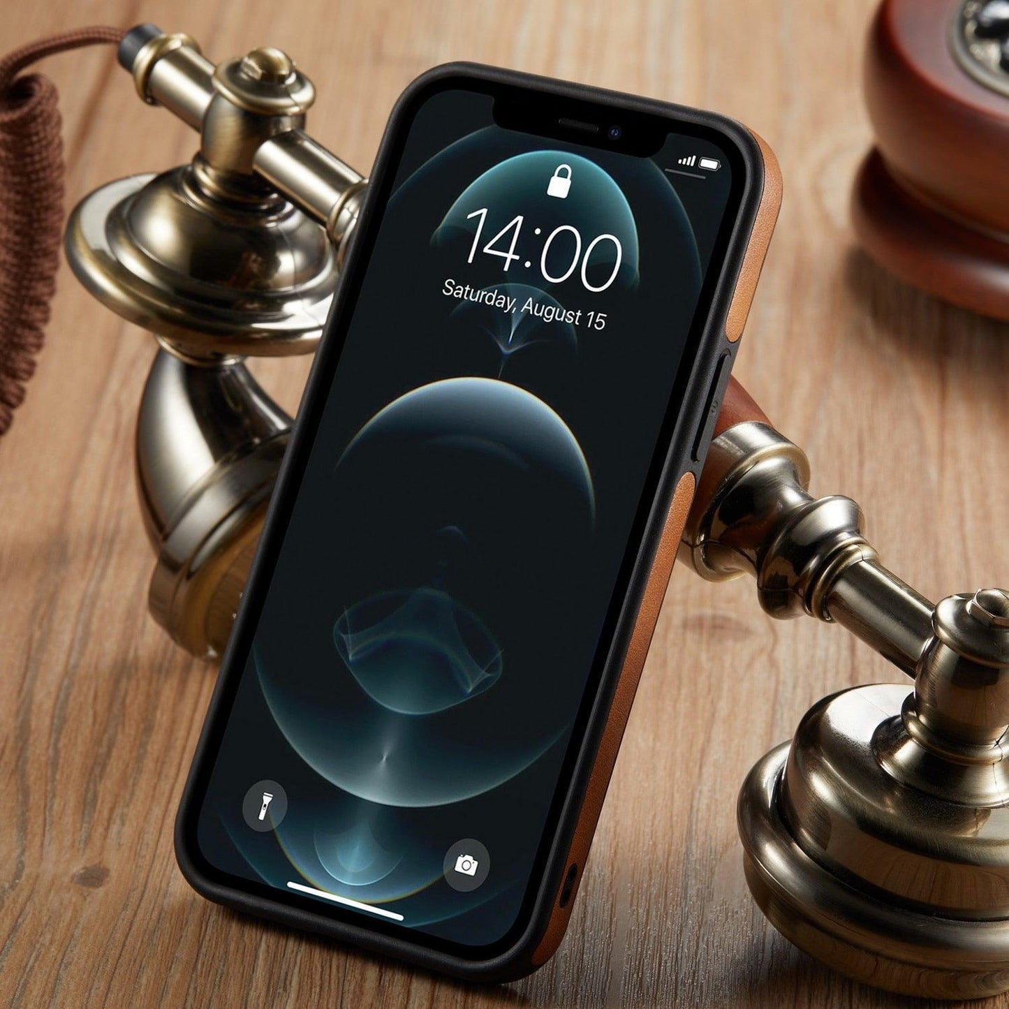 Coque de téléphone en cuir PU de luxe pour iPhone - Protection élégante