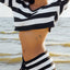 Conjunto de Top Corto de Punto Off Shoulder y Pantalones Cortos para Mujer