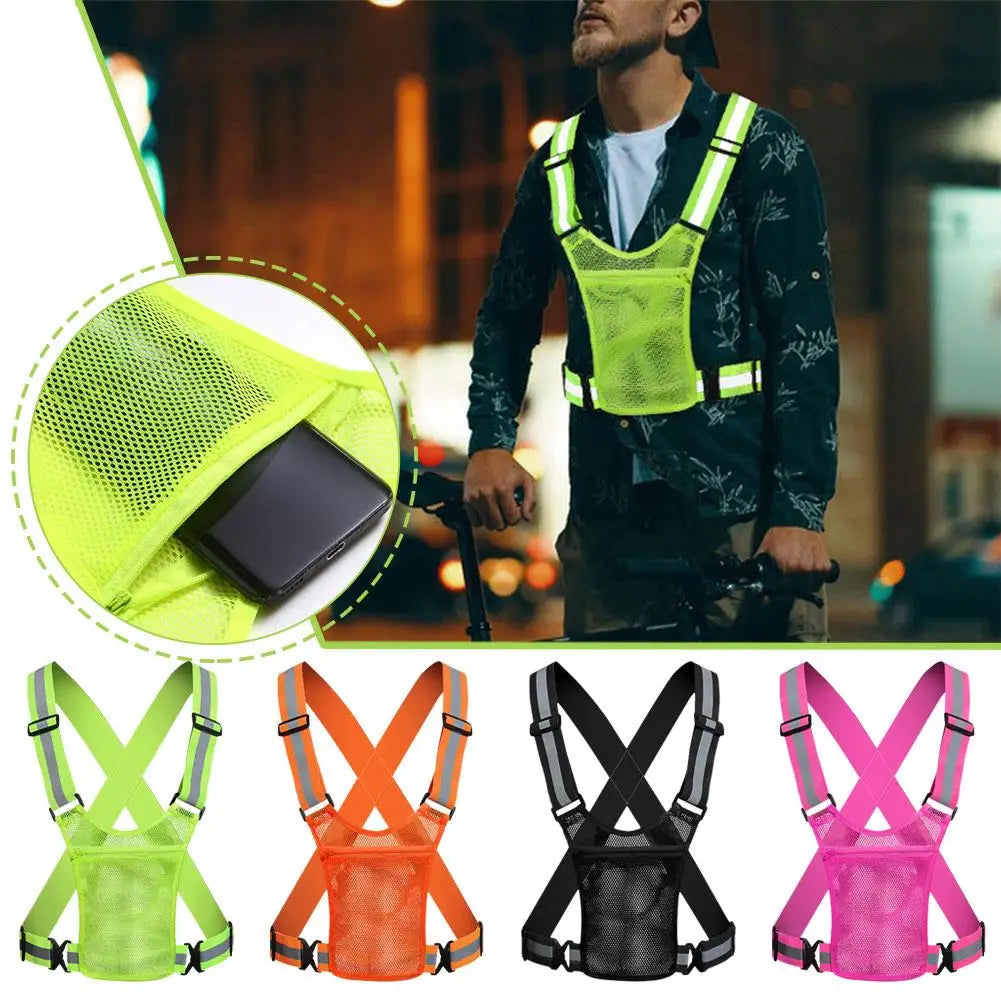 NightSafe Reflective Vest for Outdoor Sports