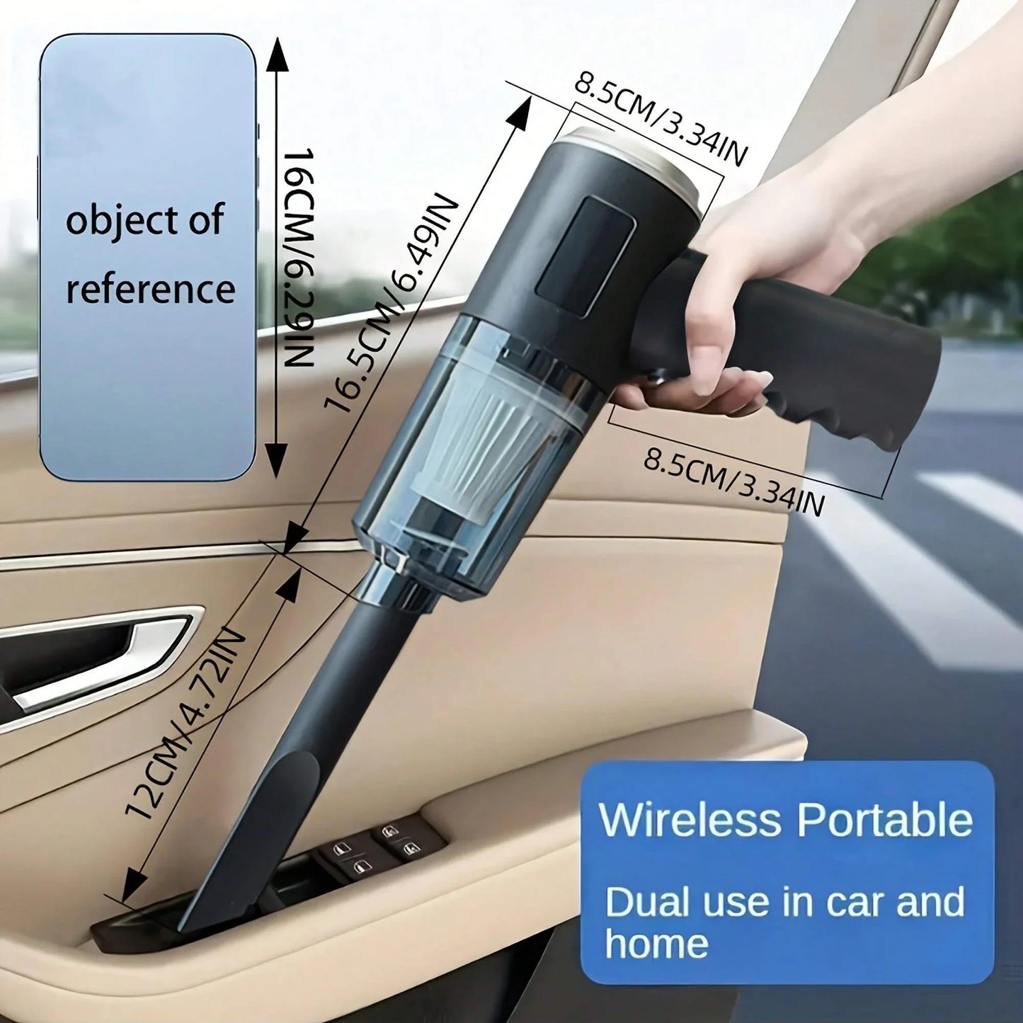 3 In 1 Integrated Suction And Blowing Vacuum Combination Vacuum Cleaner USB Charging Small Car Household Vacuum Cleaner - Korvel