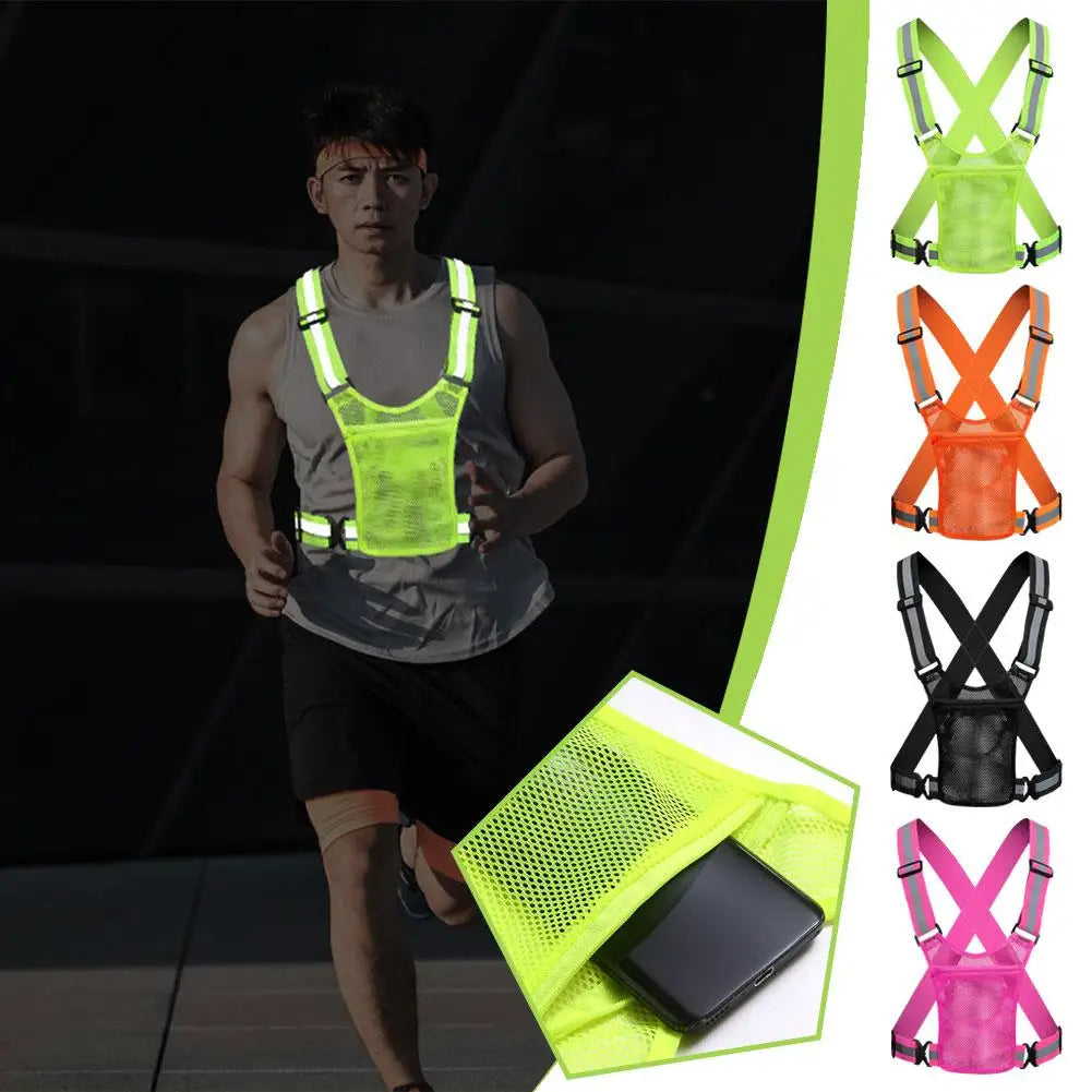NightSafe Reflective Vest for Outdoor Sports