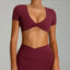 Crop Top de Yoga Sans Dos pour Femmes