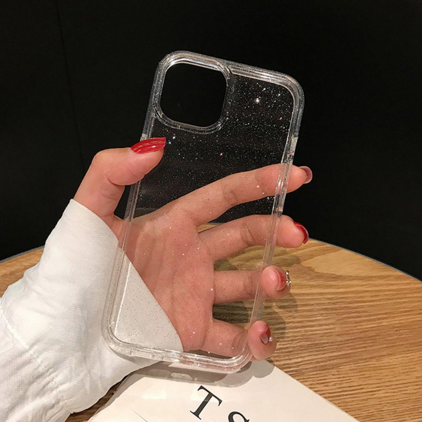 Elegant Glitter Shockproof Clear Case for iPhone 14/13/12/11 Pro Max Mini XS XR - Korvel