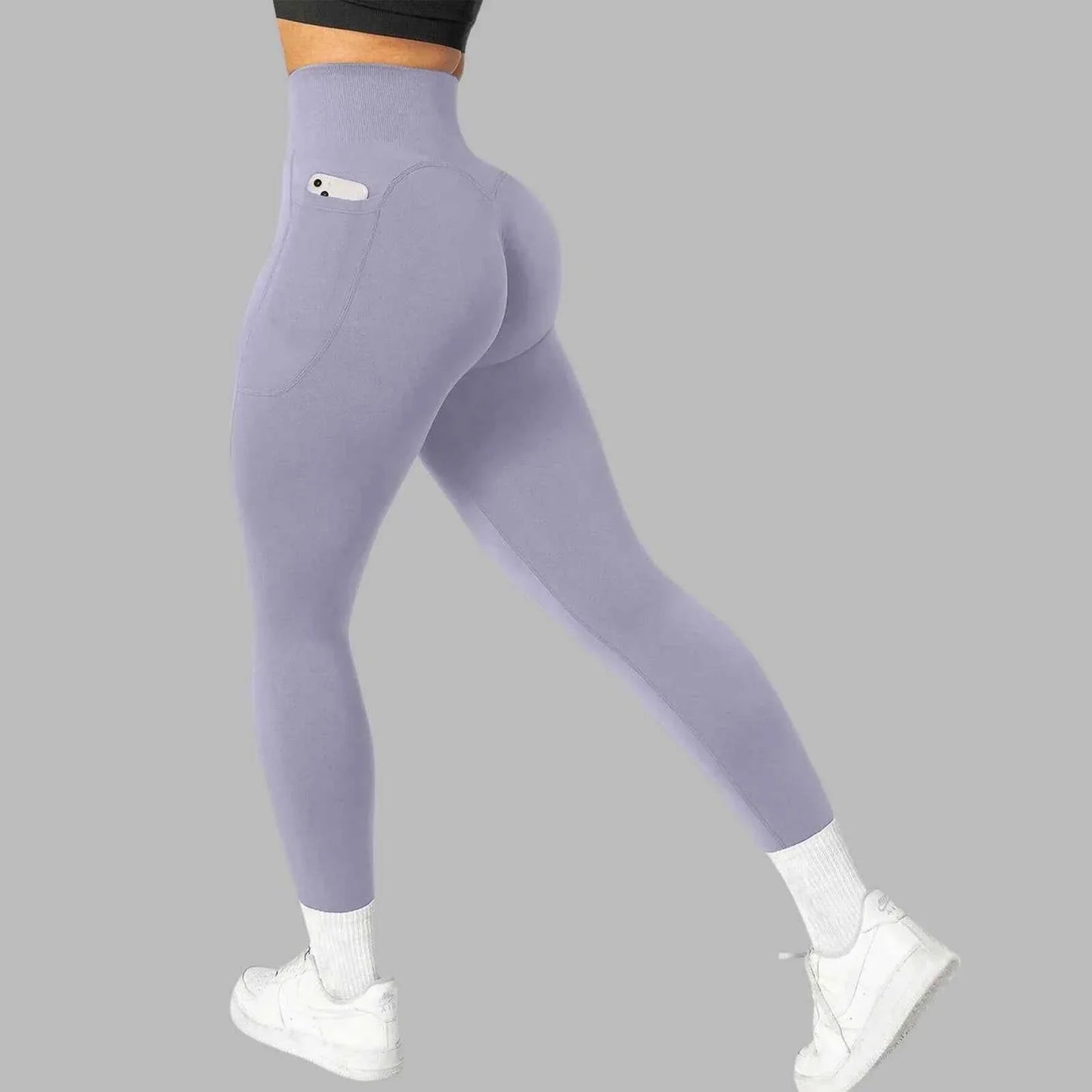 Leggings de Yoga sin Costuras con Bolsillo para Mujer