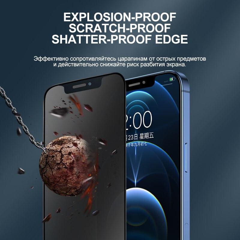Full Cover Ceramics Privacy Glass Screen Protector for iPhone