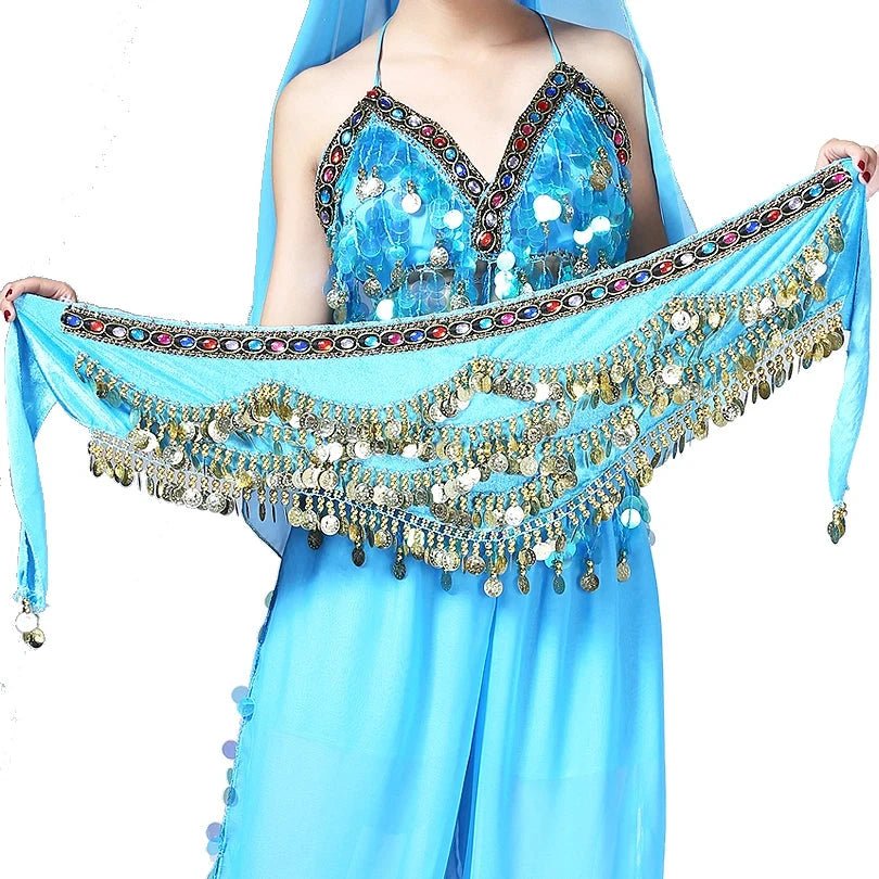 Vila&Yomi Premium Belly Dance Belt with Crystal Accents