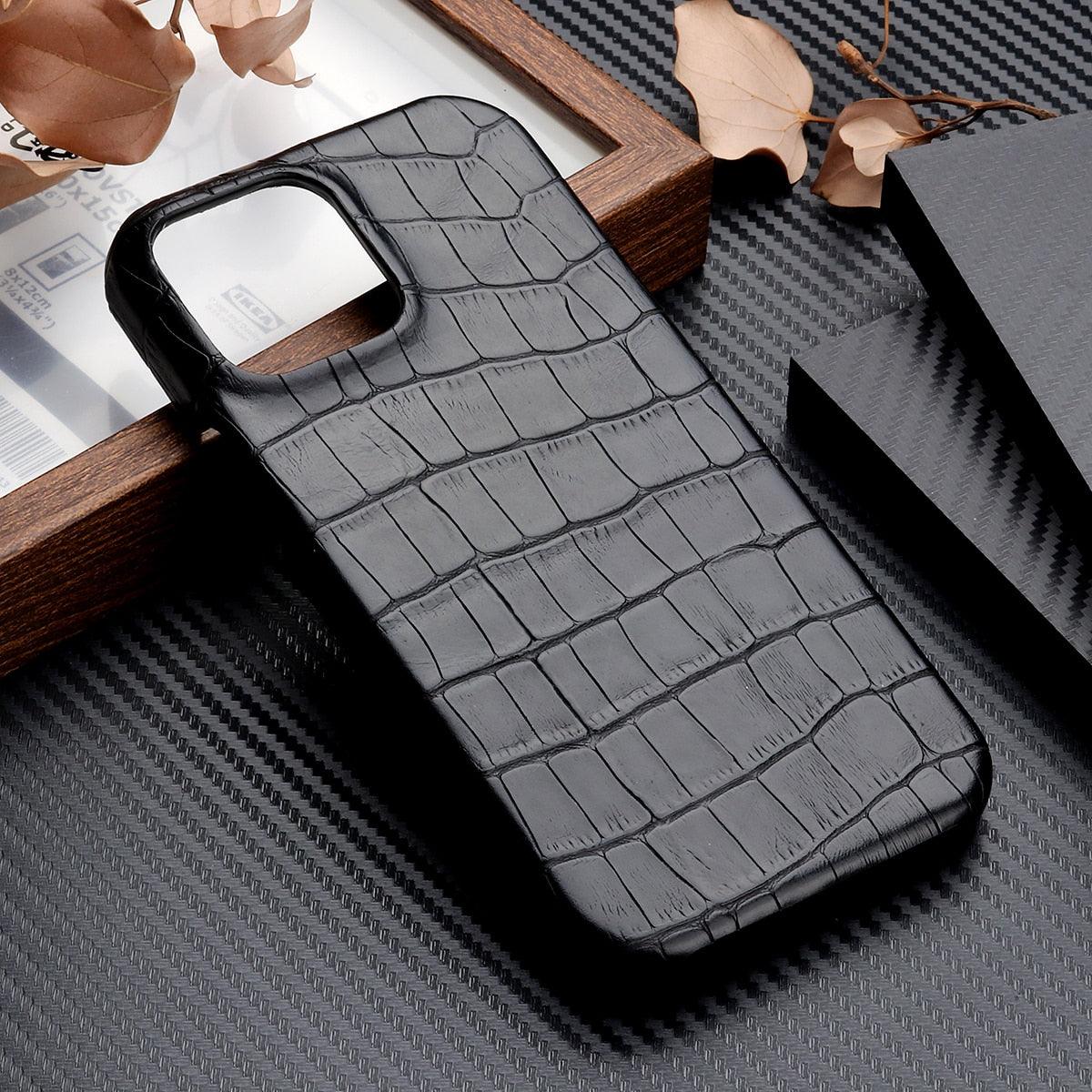 Coque en cuir premium pour iPhone 11, 12, 13, 14 Pro Max