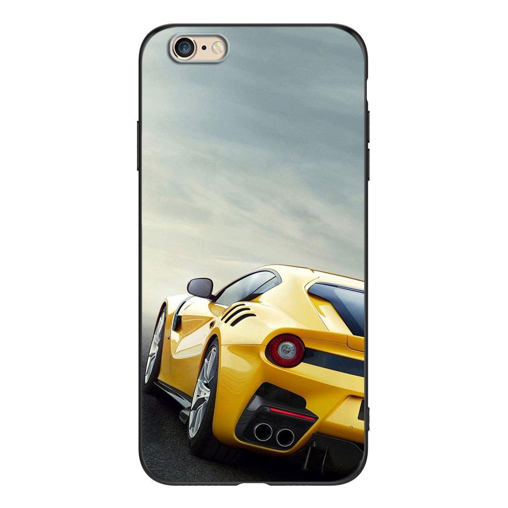 Stylish Soft Silicone Car Print Phone Case for iPhone