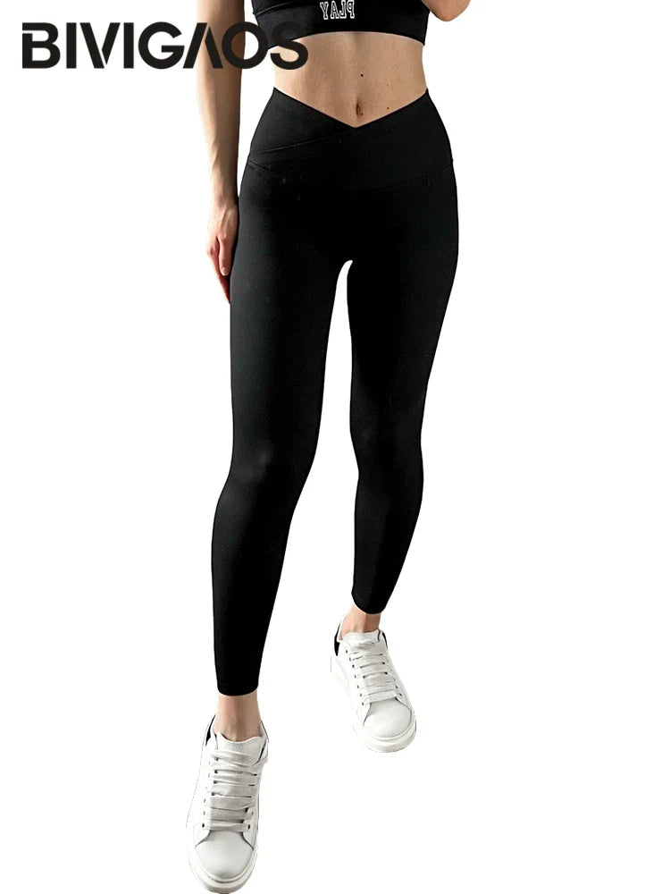 Leggings V-Lift Taille Haute en Sharkskin