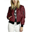 Chaqueta Bomber O-Cuello Vintage Chic: Esencial Atemporal de Otoño