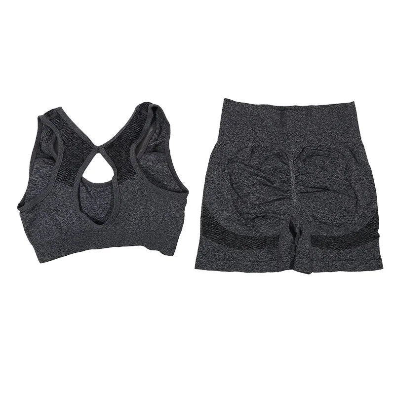 Conjunto de Cortos de Fitness para Mujeres Yoga