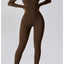Premium Long Sleeved Yoga Jumpsuit with Zipper
