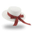 Sombrero de Paja Elegante para Mujeres en Verano con Lazo