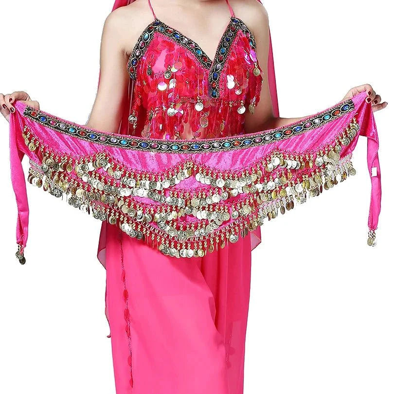 Vila&Yomi Premium Belly Dance Belt with Crystal Accents