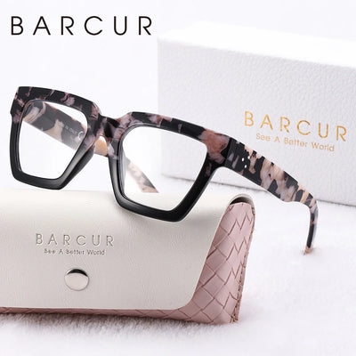 BARCUR Stylish Pink Reading Glasses for Men & Women