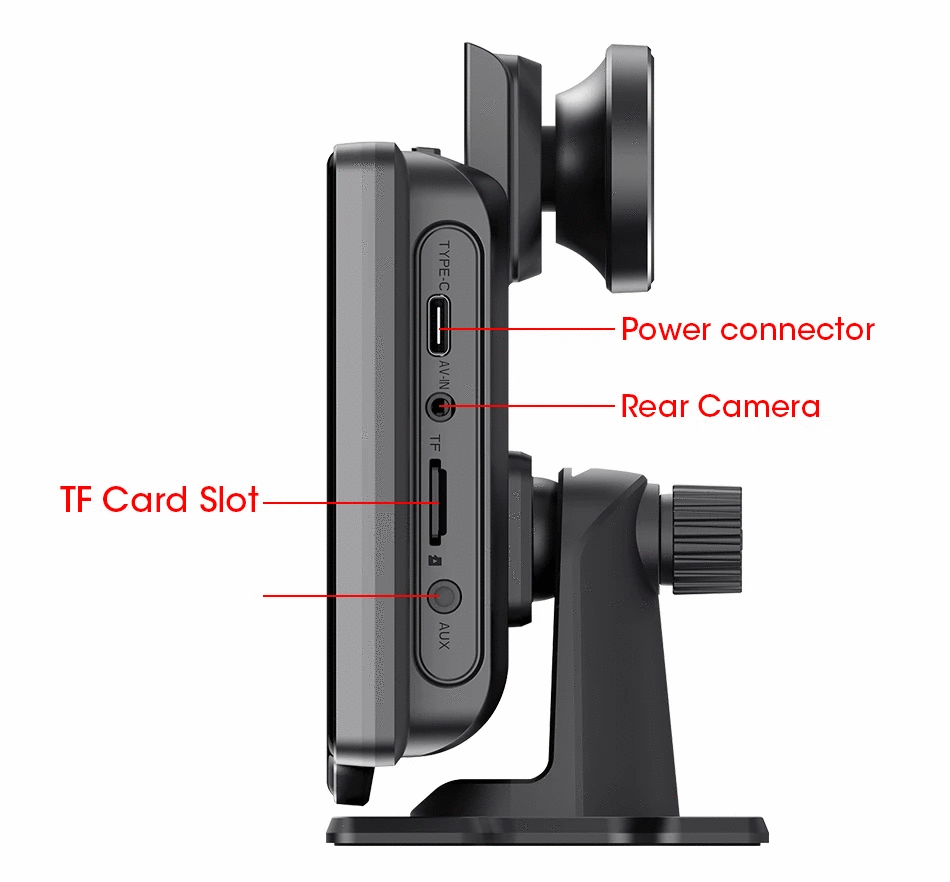 Caméra de tableau de bord miroir 4K 10,26'' avec Carplay et Android Auto