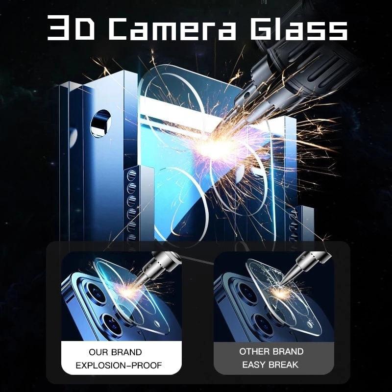 Protector de Lente de Cámara Trasera 3D HD Premium para iPhone
