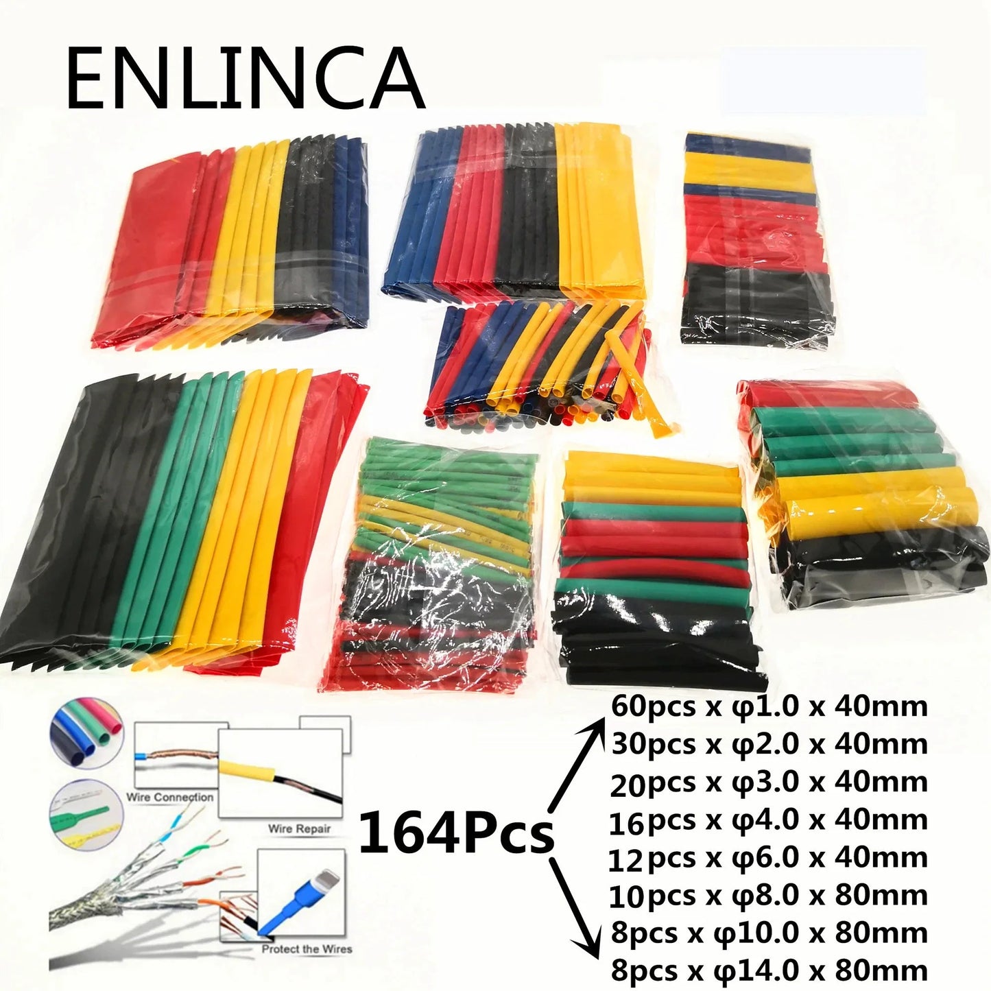 Kit de Tubes Thermorétractables - 127-750pcs Isolation Thermorésistante