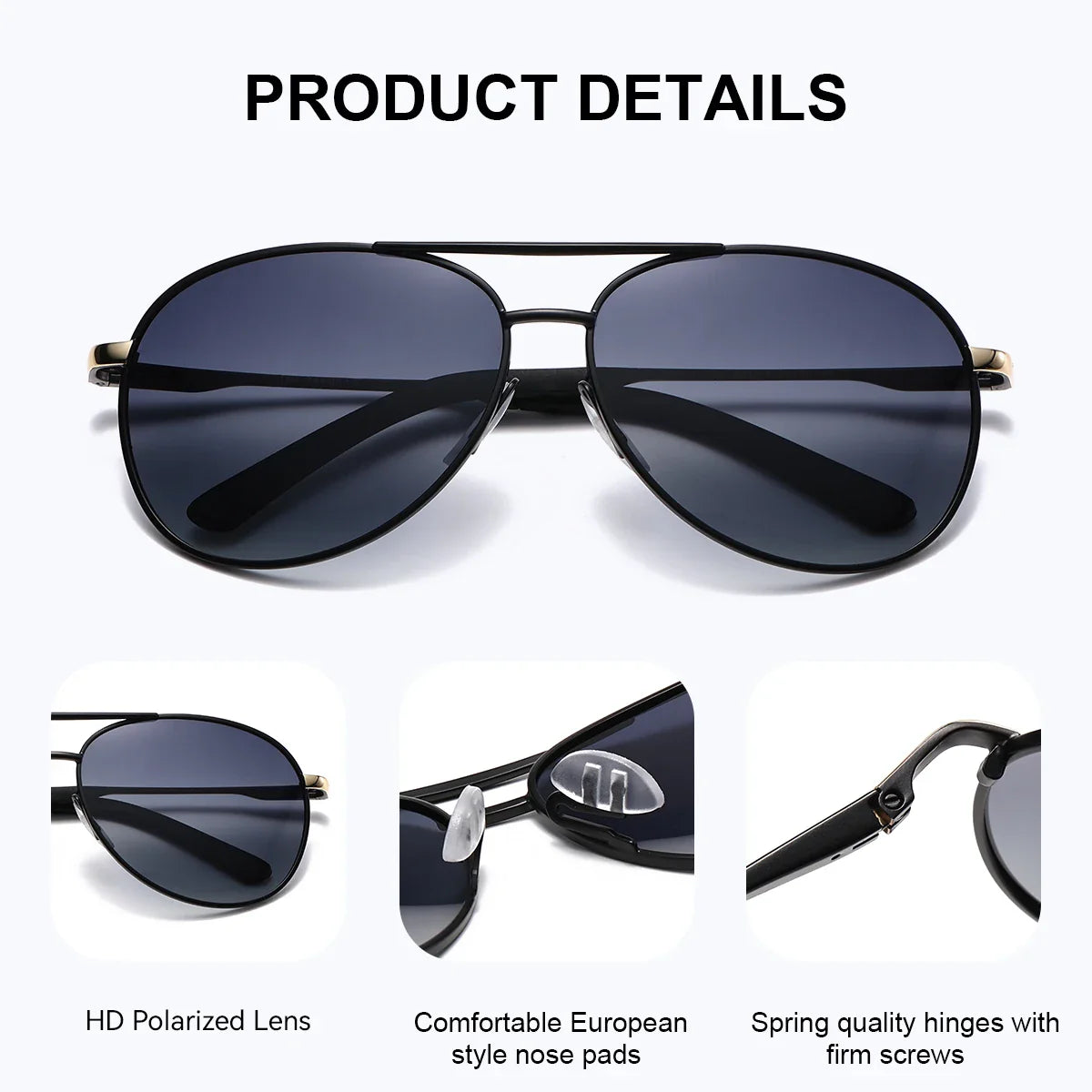 BARCUR Women's Pink Metal Polarized Sunglasses
