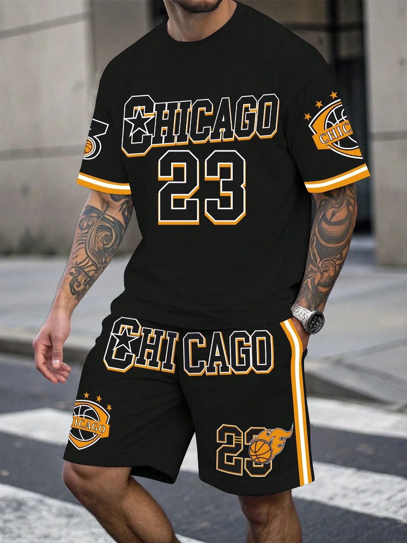 Conjunto de Ropa de Baloncesto para Hombres Tallas Grandes