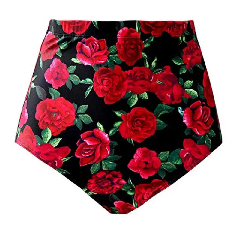 Shorts de bikini taille haute à fleurs - Maillots de bain grande taille