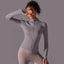 Top de Yoga con Cremallera Completa para Mujer con Aberturas para los Dedos