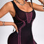 Chic Color-Block Women's Yoga Jumpsuit