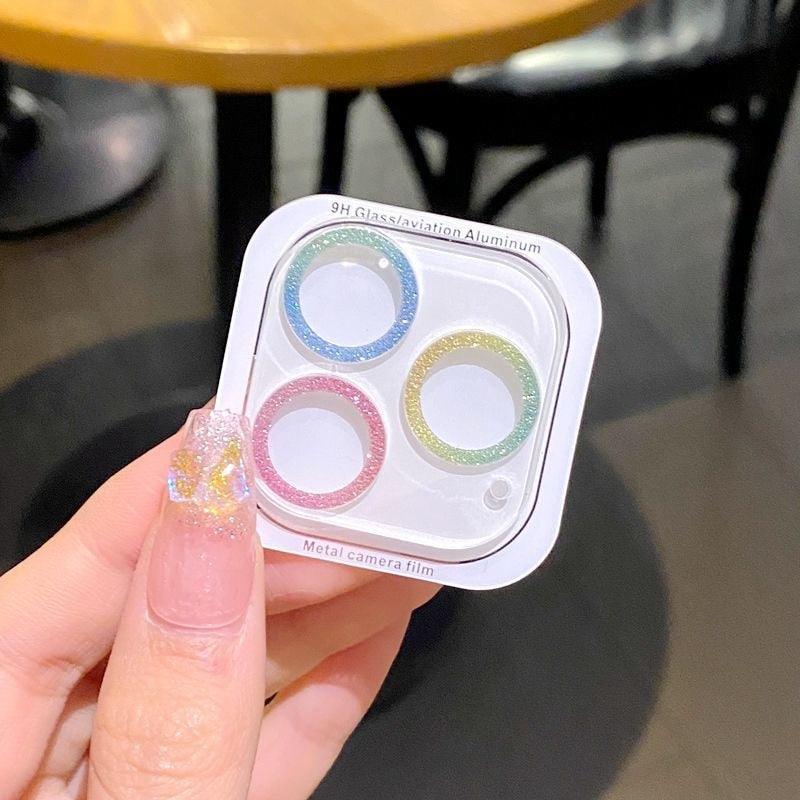 Glitter Full Cover Camera Lens Protector for iPhone