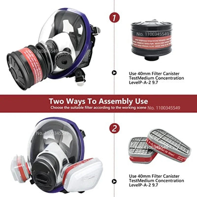 Premium Full Face Respirator Gas Mask for Tactical Use