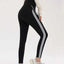 Leggings de Elevación de Glúteos con Rayas de Tiburón - Ajuste Elástico
