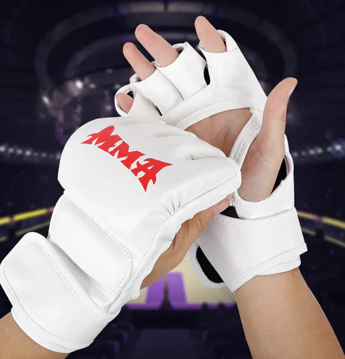 Guantes de Boxeo de Cuero de Mitad de Dedo Premium