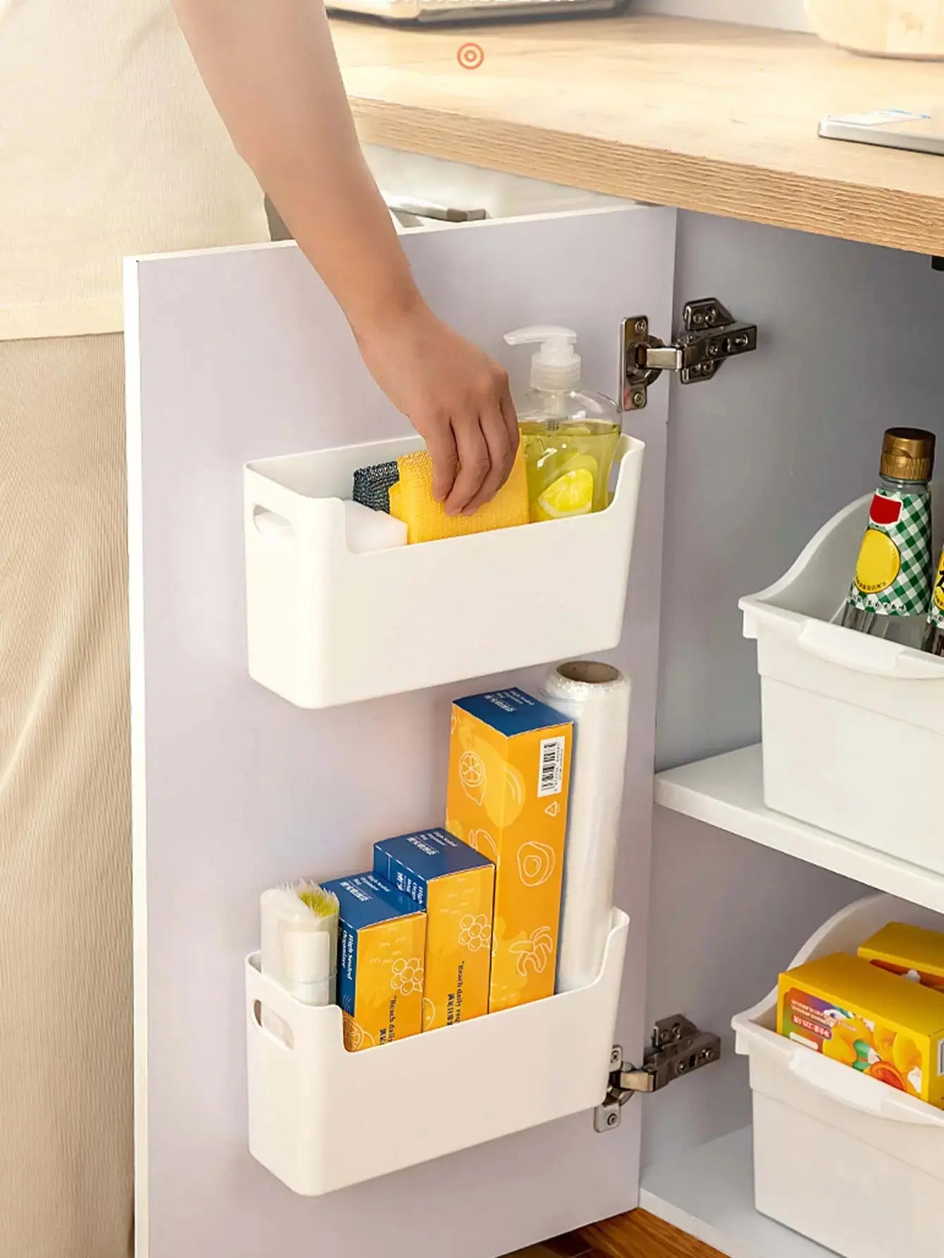 Multifunctional Plastic Kitchen Storage Solution