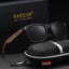 Gafas de sol polarizadas de nogal negro BARCUR para hombres