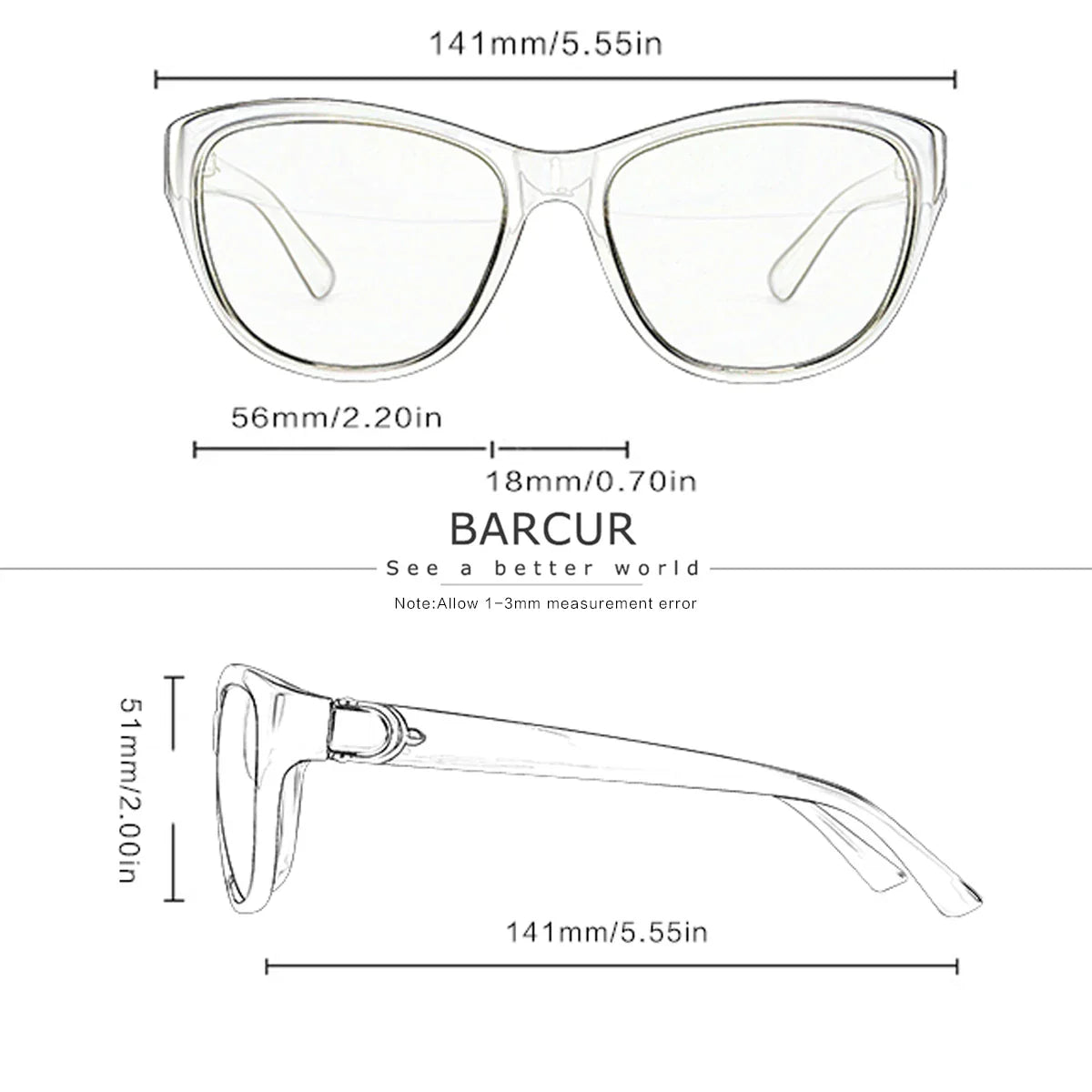 Gafas de sol de moda para hombres BARCUR polarizadas - Protección UV400 elegante