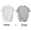 Paquete de 2 camisetas de algodón blancas unisex de corte holgado