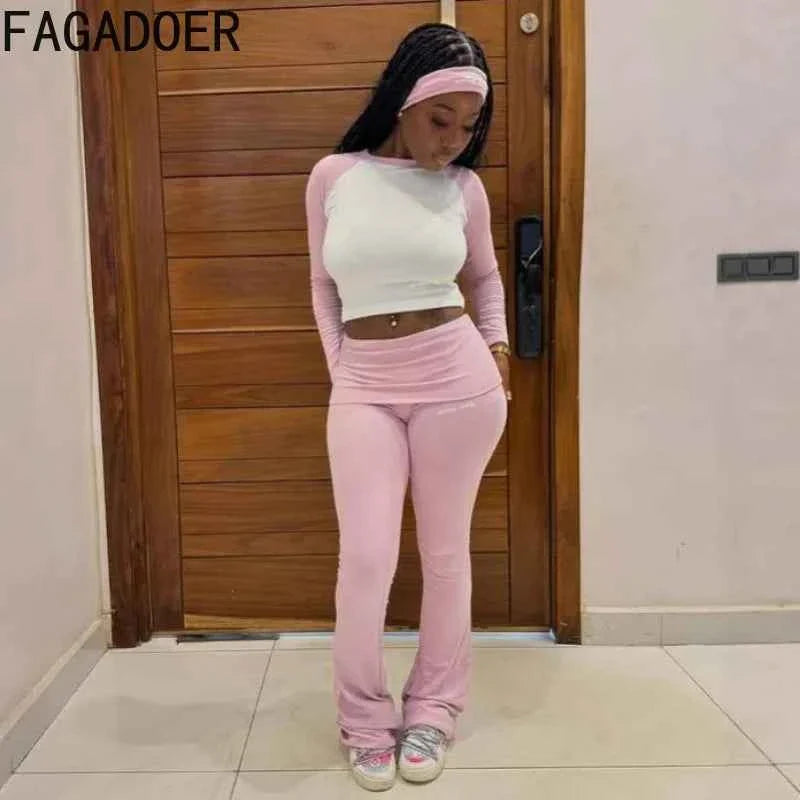 Conjunto de chándal de 2 piezas para mujer FAGADOER
