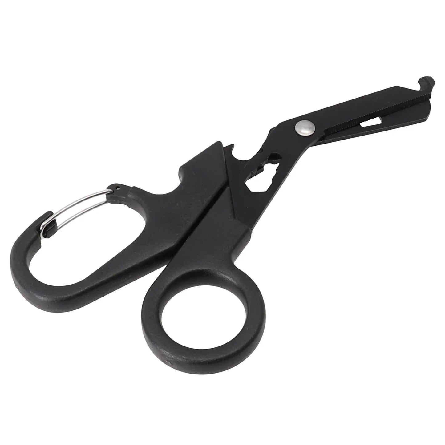 Ciseaux Survivor : Outil de secours multi-usage tout en noir