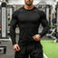 Camisa de Gimnasio de Manga Larga de Compresión para Hombre