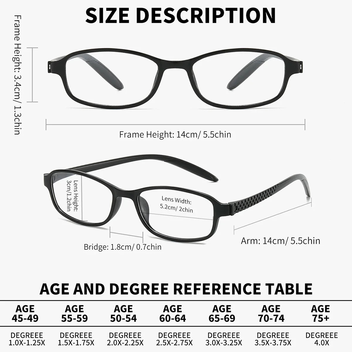 Lunettes de presbytie classiques BARCUR - Lunettes de lecture de haute qualité