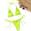 Ensemble de bikini brésilien en satin luxe ShimmerWave