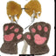 Conjunto de 5 Piezas de Guantes de Patas de Gato y Diadema de Orejas de Zorro
