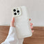 Funda de Cartera de Silicona Cuadrada de Cuero de Lujo para iPhone
