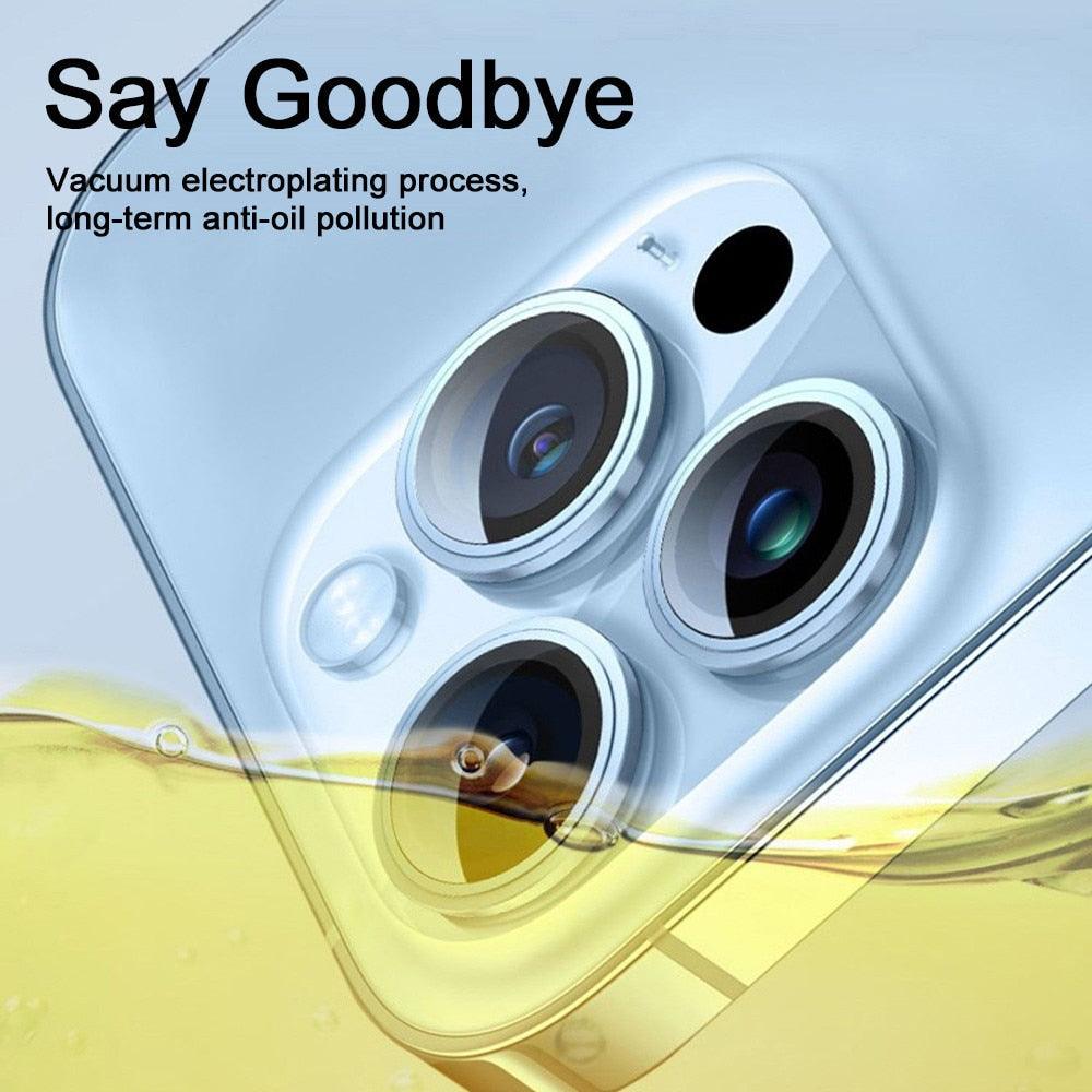 Protecteur d'objectif en verre 3D pour iPhone 13