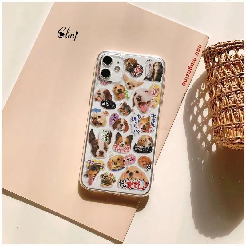 Funda de teléfono linda de gato y perro para modelos de iPhone y Samsung